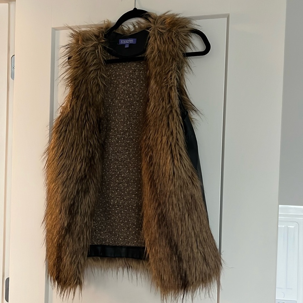 3/4 length faux fur vest